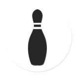black bowling pin stickers