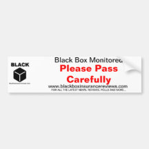 Black Box Car Sticker - Please Pass Carefully Bumper Stickers