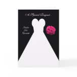 Black Bridesmaid Invitation Card -- Bridal Gown