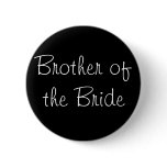 Black Brother of the Bride Pin buttons
