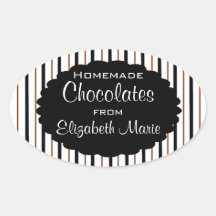 Black & Brown Stripes-Homemade Stickers
