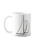 Black Brushstroke Sailboat