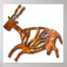 Black Buck - rust Poster