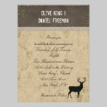 Black Buck Silhouette Wedding Invitation invitations