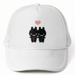Black Bunny Love White Hat