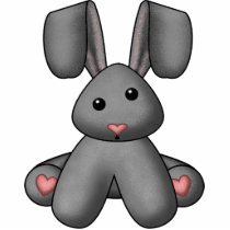 Black Bunny Wall Sculpture Photo Cutout