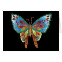 Black Butterfly Birthday Card