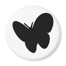 black butterfly - butterflies magnets