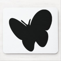 black butterfly - butterflies mouse pads