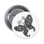 Black Butterfly Button
