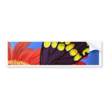 Black Butterfly Daisy Painting - Multi
