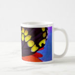 Black Butterfly Daisy Painting - Multi Coffee Mug