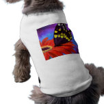 Black Butterfly Daisy Painting - Multi Dog Shirt