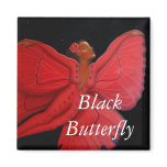 Black Butterfly Fridge Magnet