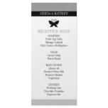Black Butterfly Wedding Menu Custom Rack Card