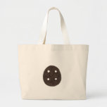 Black Button Canvas Bag
