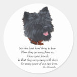 Black Cairn Terrier Rainbow Bridge Stickers