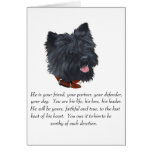 Black Cairn Terrner Keepsake - Male Greeting Cards