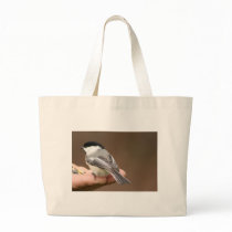 Black Capped Chickadee Tote Bags