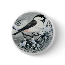 Black Capped Chickadee Bird Pin