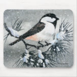 Black Capped Chickadee Bird mousepads