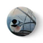 Black Capped Chickadee Button