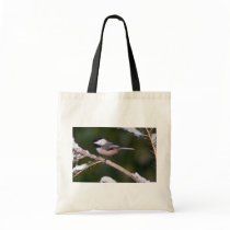Black-capped Chickadee ? green background Bag
