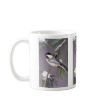 Black-capped Chickadee ? grey background Mug