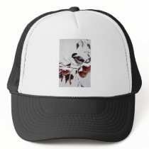 Black-capped chickadee trucker hat