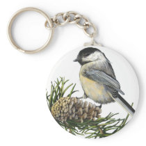 Black Capped Chickadee_Keychain