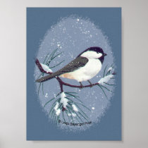 Black Capped Chickadee print