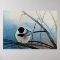Black Capped Chickadee Print