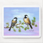 Black Capped Chickadees mousepads
