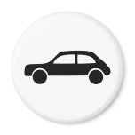 black car icon magnets