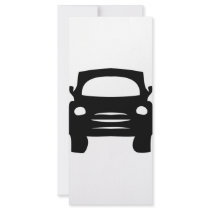 black car icon personalized rack card