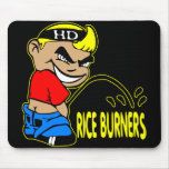 Black Cartoon Boy P Riceburners New mousepads