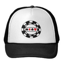 Black Casino Chip Hat