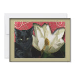 Black Cat and Magnolia invitations