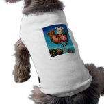 Black Cat and Mouse Balloons Halloween Art Doggie Tshirt