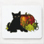 Black Cat and Pumpkin Mousepad