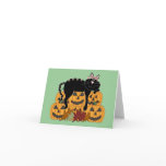 Black Cat and Pumpkins