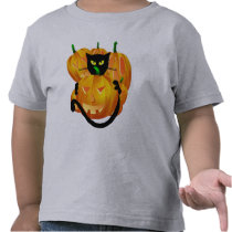 *Black Cat and Pumpkins Tee Shirt