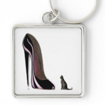 Black Cat and Stiletto! Key Chain