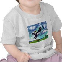 Black cat Angel Tshirt