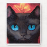 Black Cat Art  & Butterfly - Multi mousepads