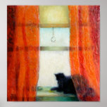 Black Cat at the Window Print