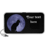 Black Cat, blue moon personalised portable speaker