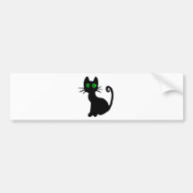Black Cat Bumper Sticker