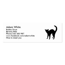 Black cat business card
