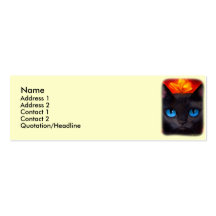 Black Cat Butterfly Painting Art - Multi Business Cards
